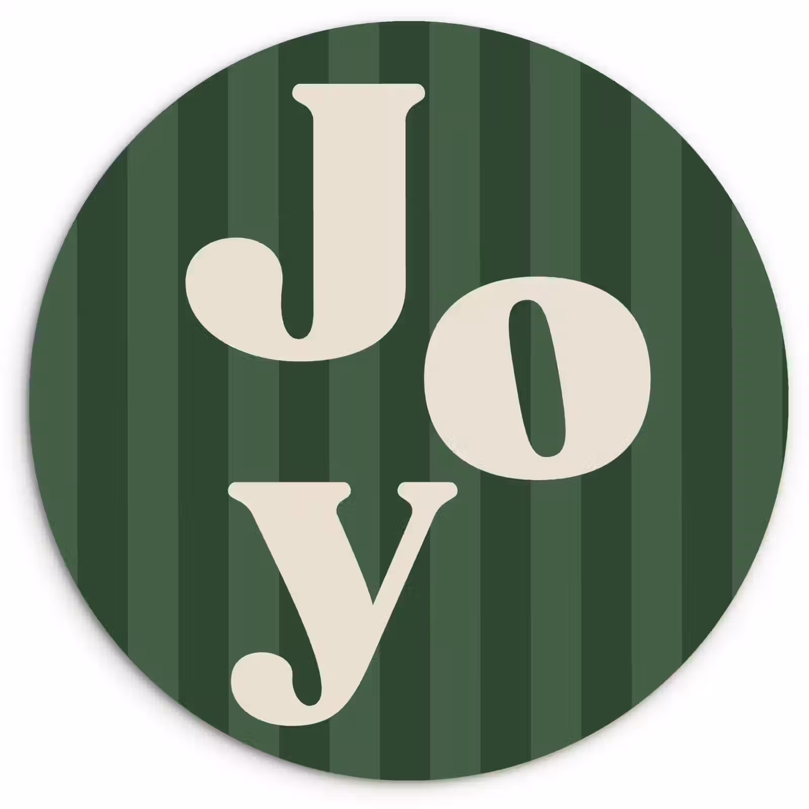Muurcirkel glas - Joy - Kerst - Tekst - Groen — 1