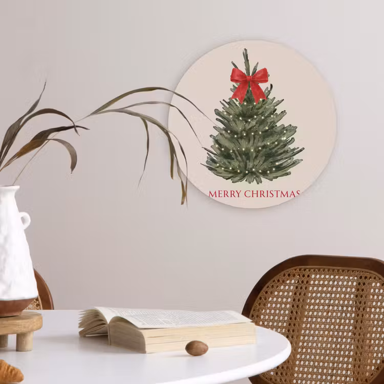 Muurcirkel glas - Tekst - Kerst - Kerstboom — 4