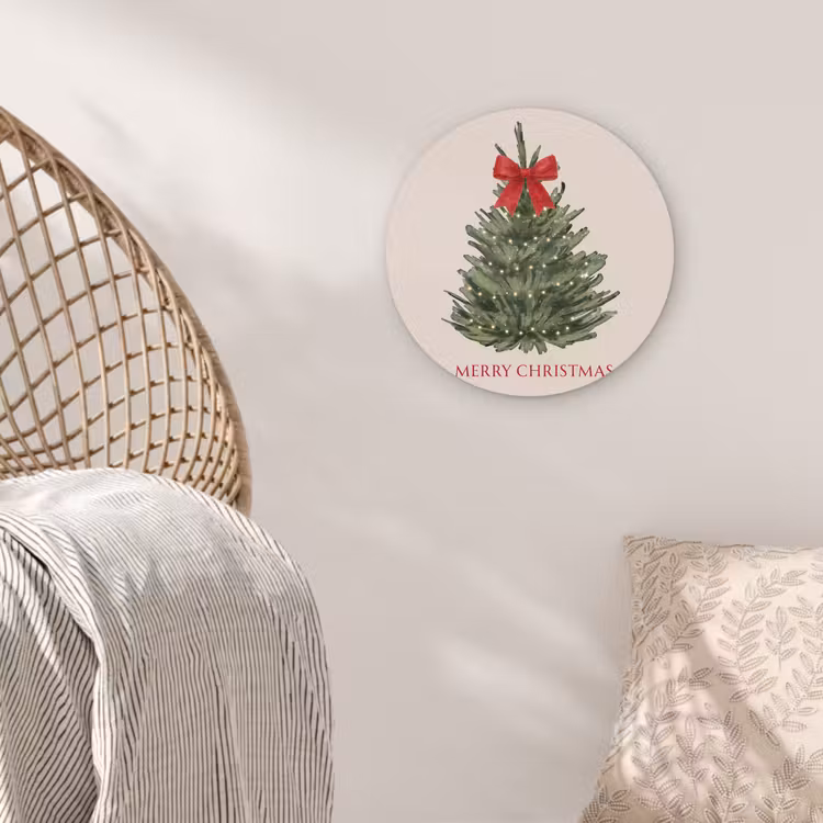 Muurcirkel glas - Tekst - Kerst - Kerstboom — 5