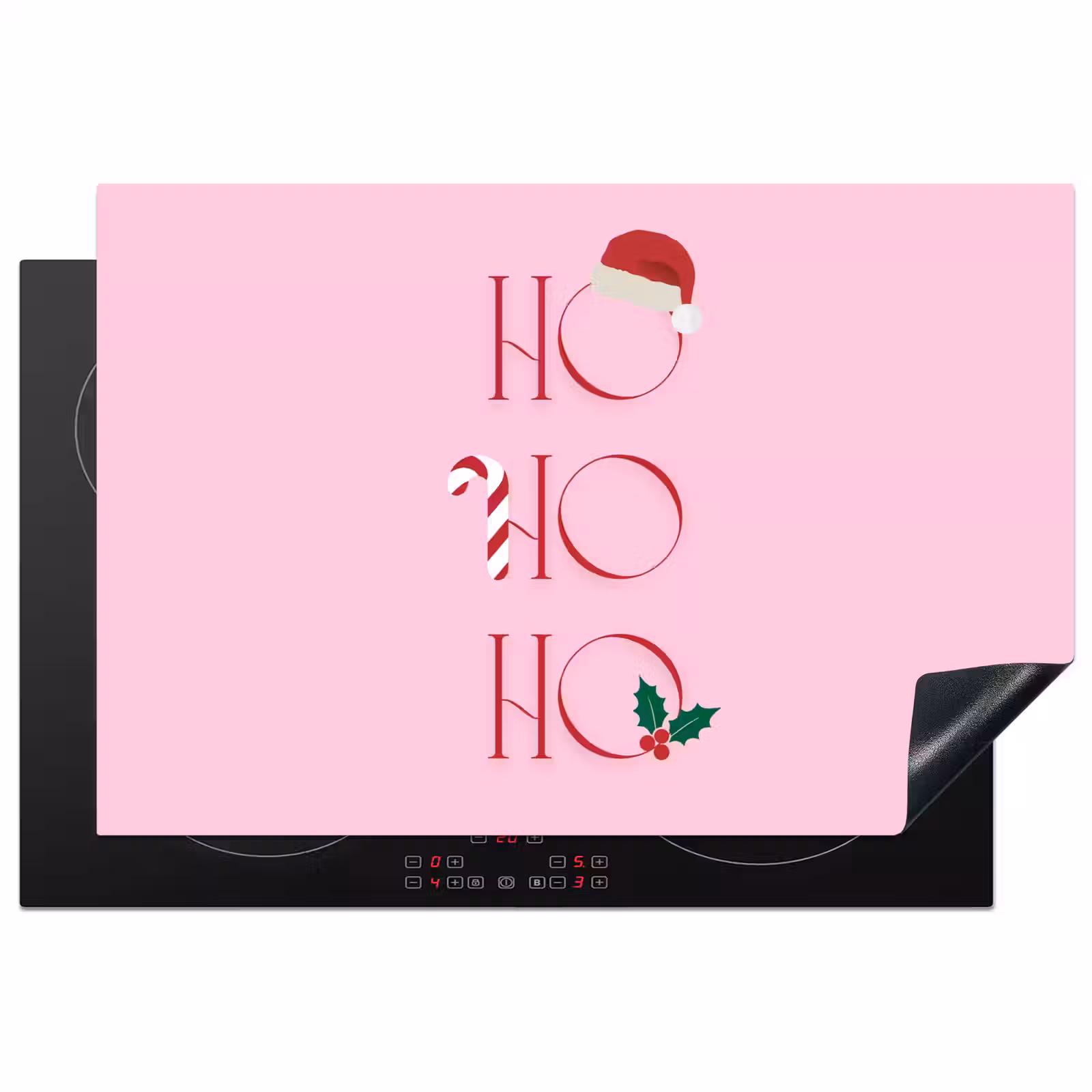 Inductiebeschermer - Kerst - Tekst - Roze - Illustratie — 1