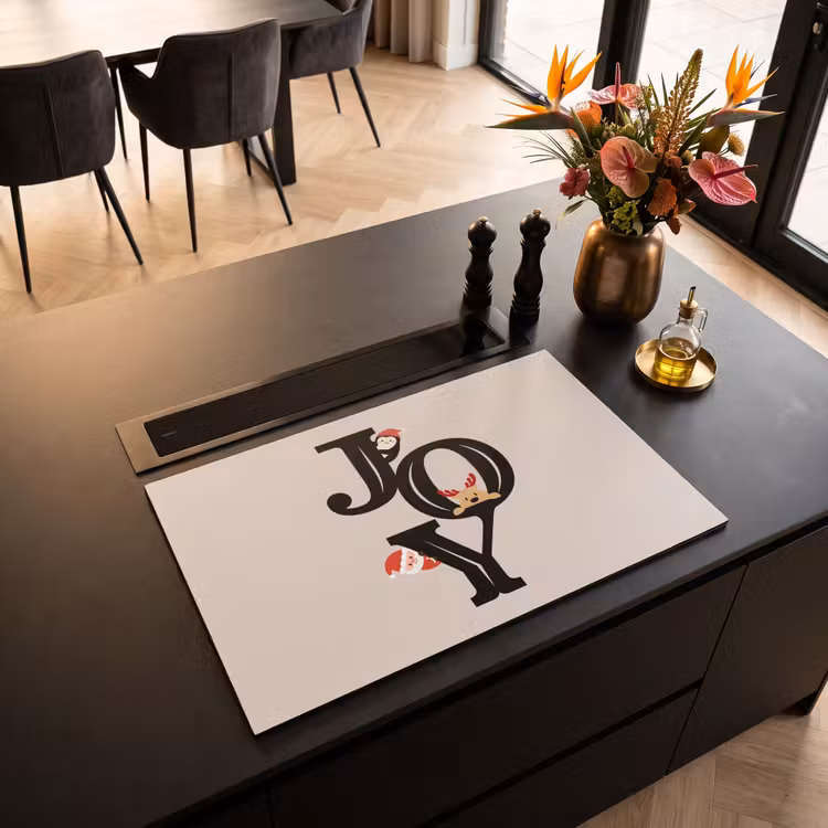 Inductiebeschermer - Joy - Animatie - Zwart - Kerst — 2