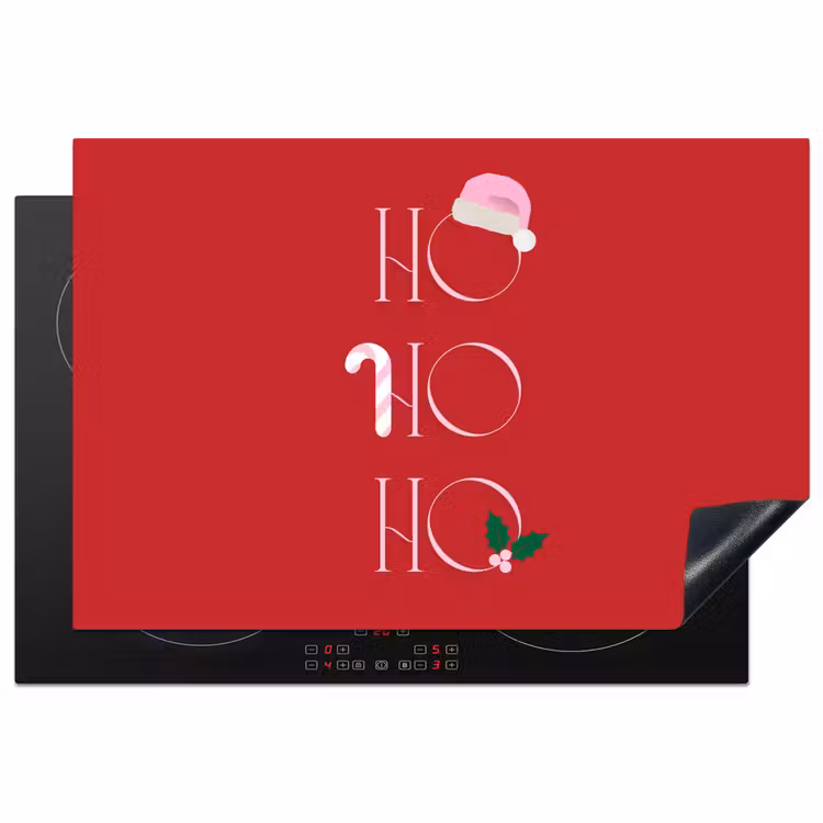 Inductiebeschermer - Kerst - Tekst - illustratie - Rood β 1