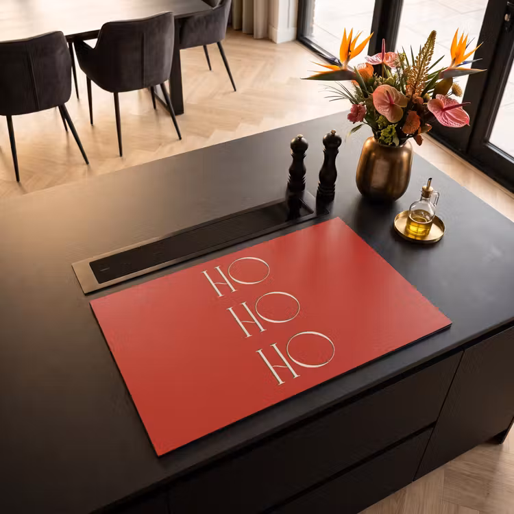 Inductiebeschermer - Tekst - Kerst - Modern - Rood — 2