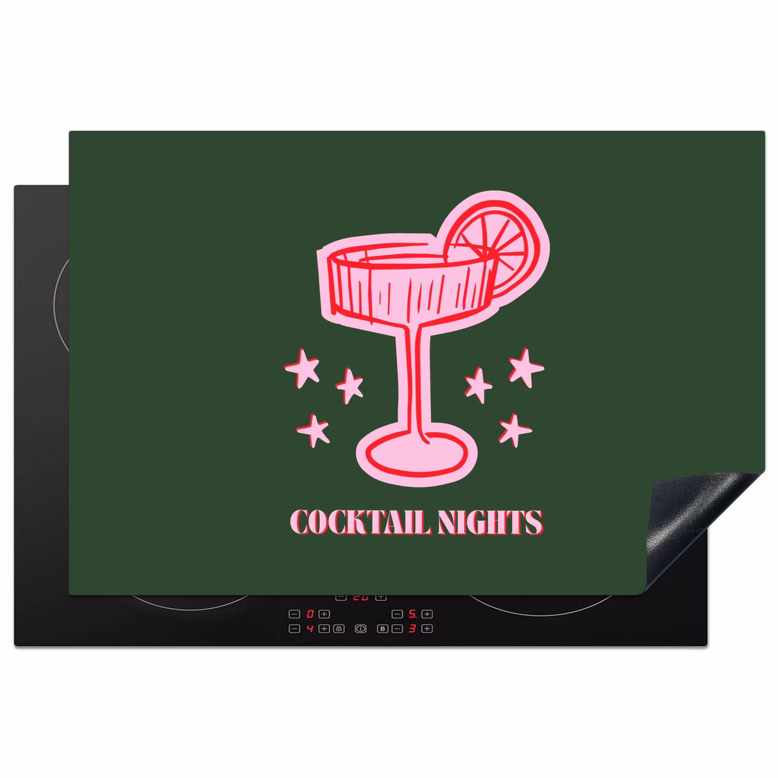 Inductiebeschermer - Cocktail - Kerst - Roze - Groen β 1