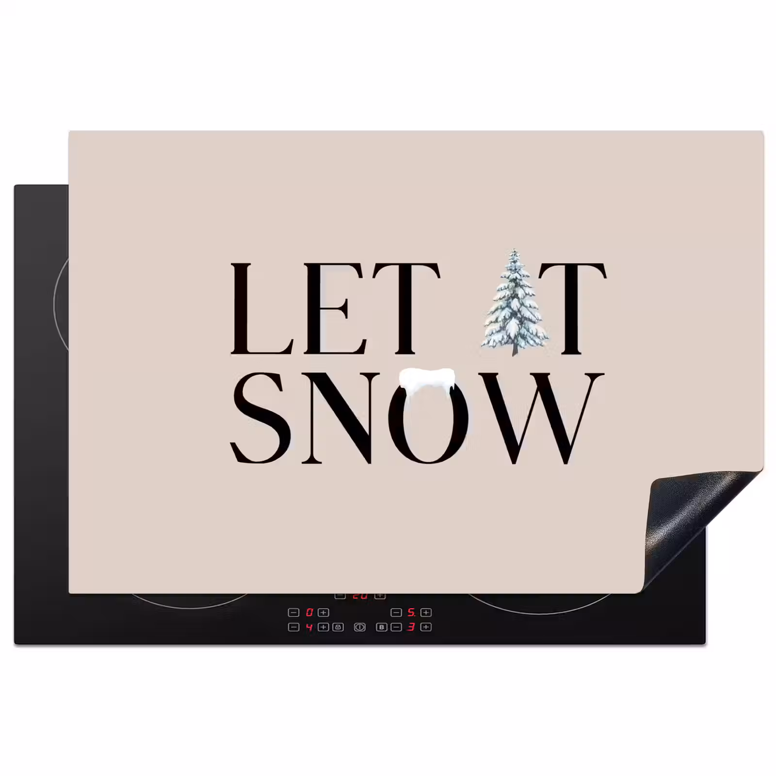 Inductiebeschermer - Tekst - Kerst - Sneeuw — 1