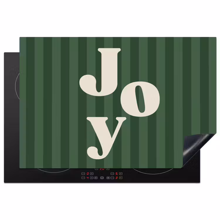 Inductiebeschermer - Joy - Kerst - Tekst - Groen — 1