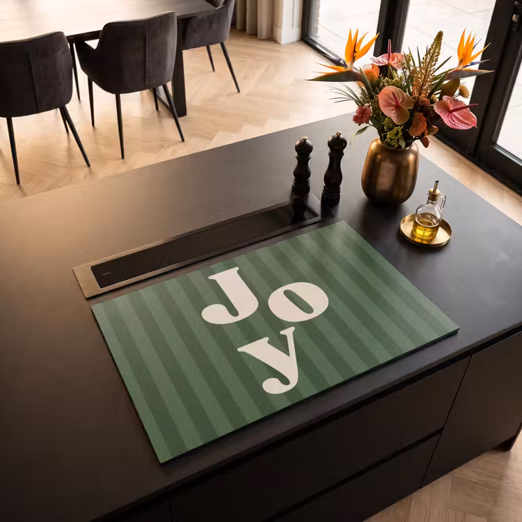 Inductiebeschermer - Joy - Kerst - Tekst - Groen — 2