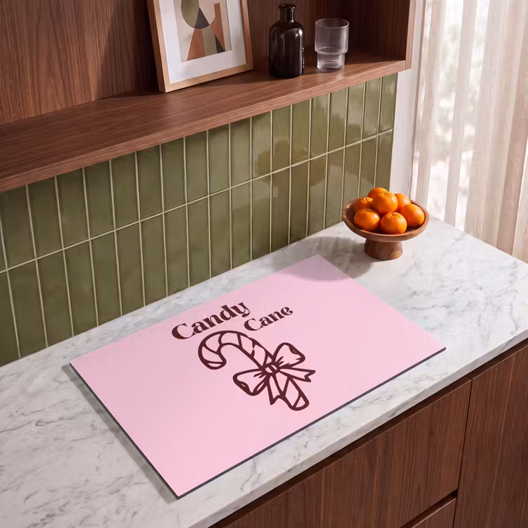 Inductiebeschermer - Kerst - Snoep - Tekst - Bruin - Roze — 3