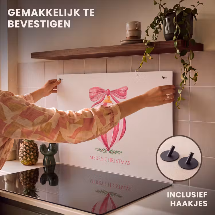 Inductiebeschermer & spatscherm (2in1) - Kerst - Kerstbal - Tekst — 7