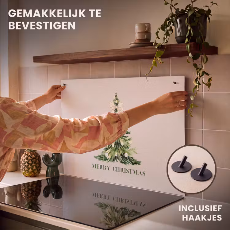 Inductiebeschermer & spatscherm (2in1) - Kerst - Kerstboom - Tekst — 7