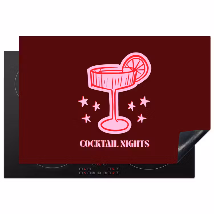 Inductiebeschermer - Cocktail - Kerst - Burgundy - Roze — 1
