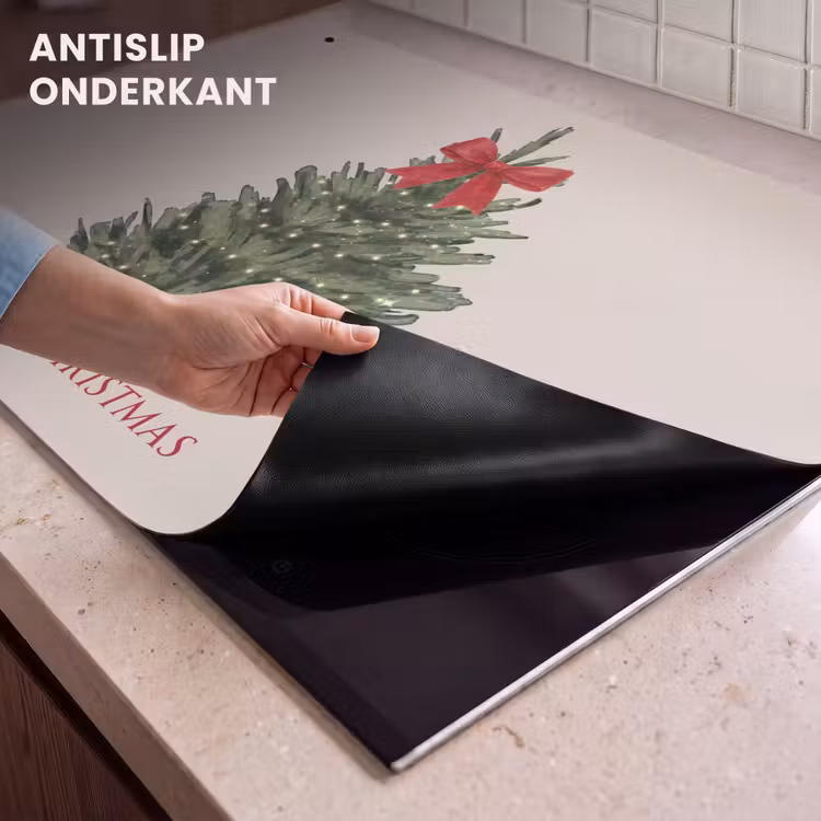 Inductiebeschermer & spatscherm (2in1) - Tekst - Kerst - Kerstboom — 4