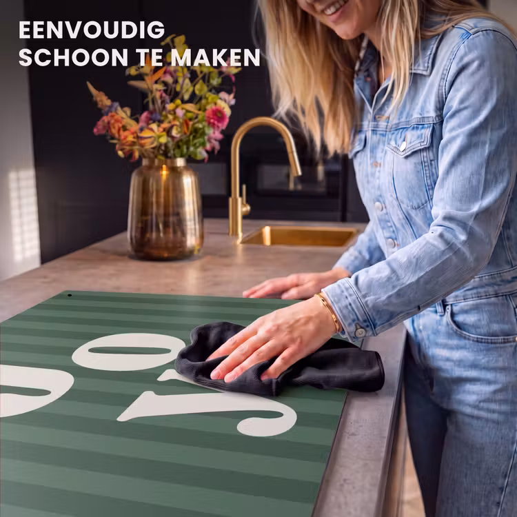 Inductiebeschermer & spatscherm (2in1) - Joy - Kerst - Tekst - Groen — 5