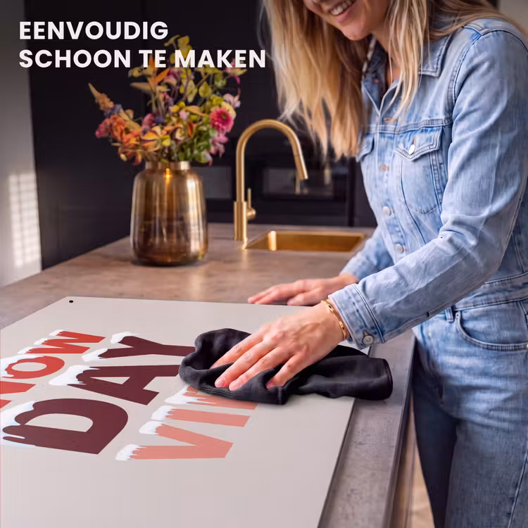 Inductiebeschermer & spatscherm (2in1) - Sneeuw - Kerst - Tekst - Rood — 5