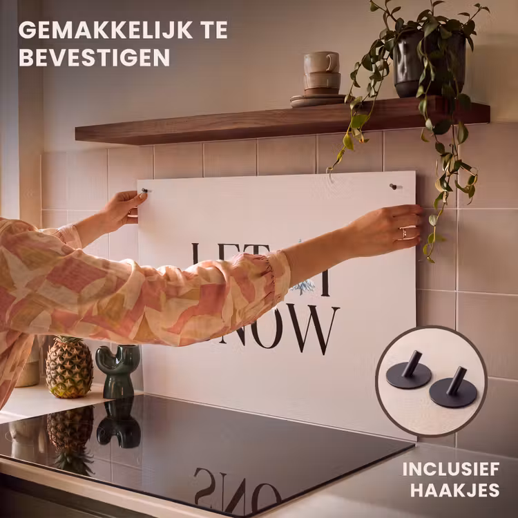 Inductiebeschermer & spatscherm (2in1) - Tekst - Kerst - Sneeuw — 7