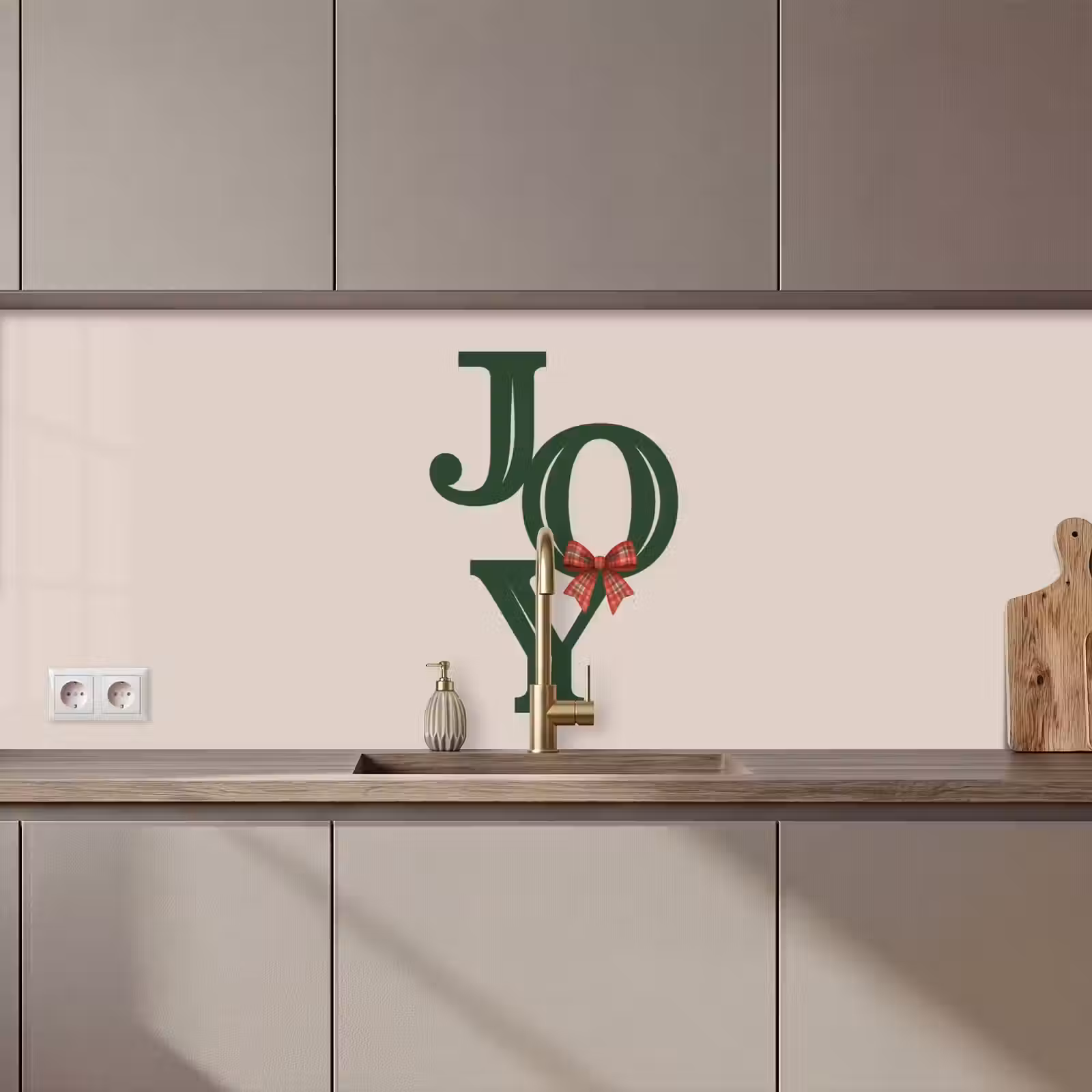 Keuken achterwand - Tekst - Kerst - Groen — 1