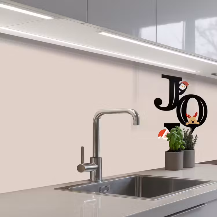 Keuken achterwand - Joy - Animatie - Zwart - Kerst — 2