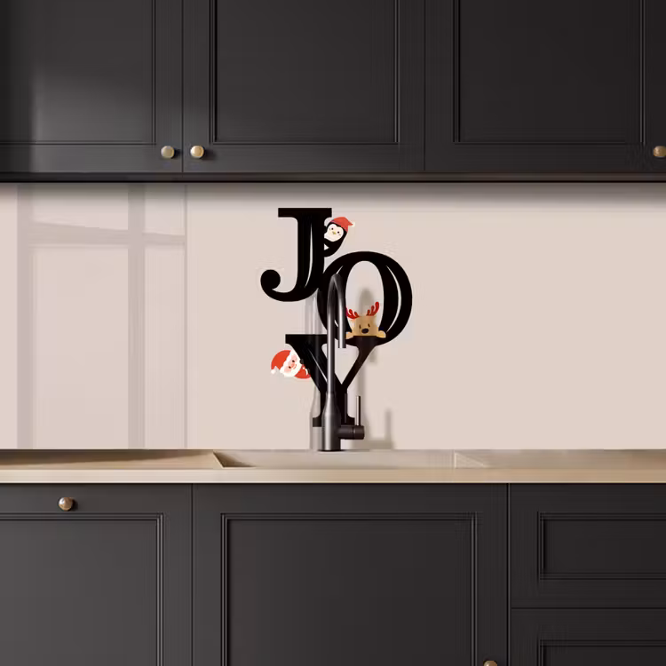 Keuken achterwand - Joy - Animatie - Zwart - Kerst — 6