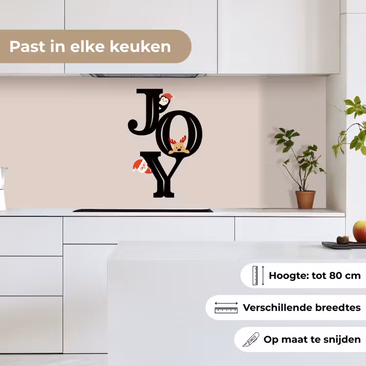 Keuken achterwand - Joy - Animatie - Zwart - Kerst — 7