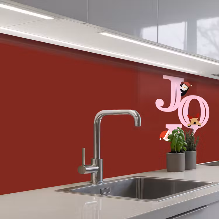 Keuken achterwand - Joy - Kerst - Animatie - Rood - Roze — 2
