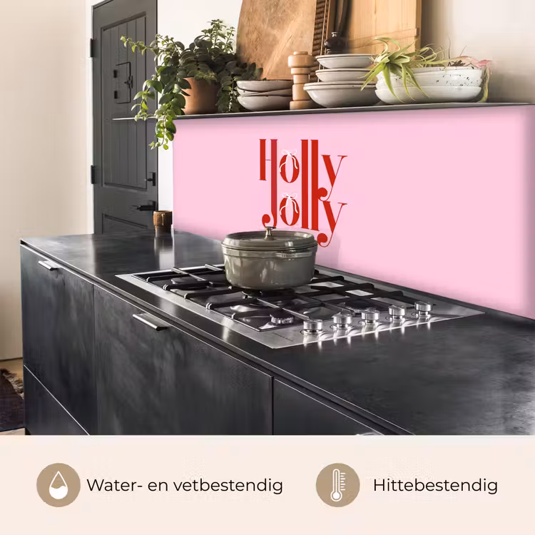 Keuken achterwand - Kerst - Tekst - Rood - Roze — 5