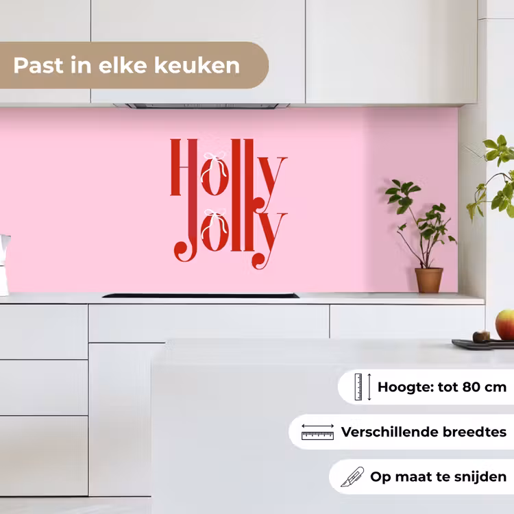 Keuken achterwand - Kerst - Tekst - Rood - Roze — 7