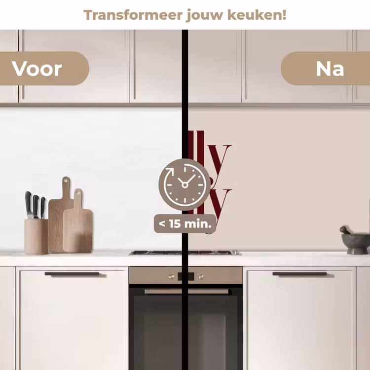 Keuken achterwand - Tekst - Kerst - Bruin — 3