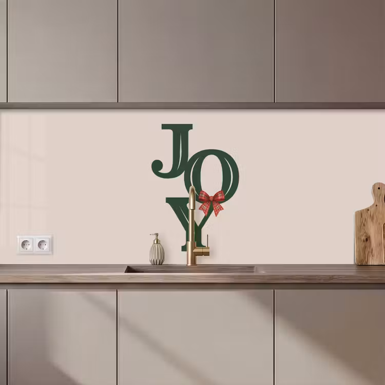 Keuken achterwand - Tekst - Kerst - Groen — 1