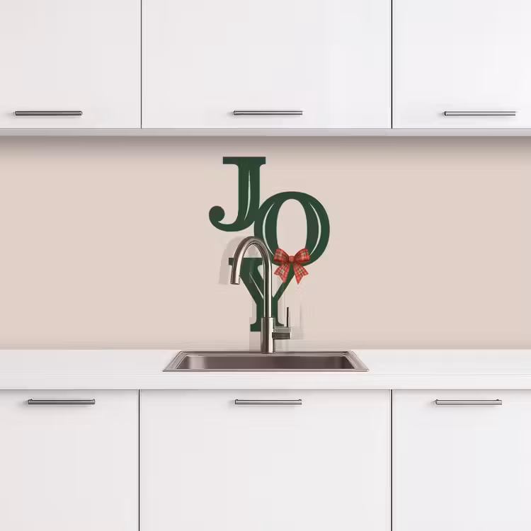 Keuken achterwand - Tekst - Kerst - Groen — 4