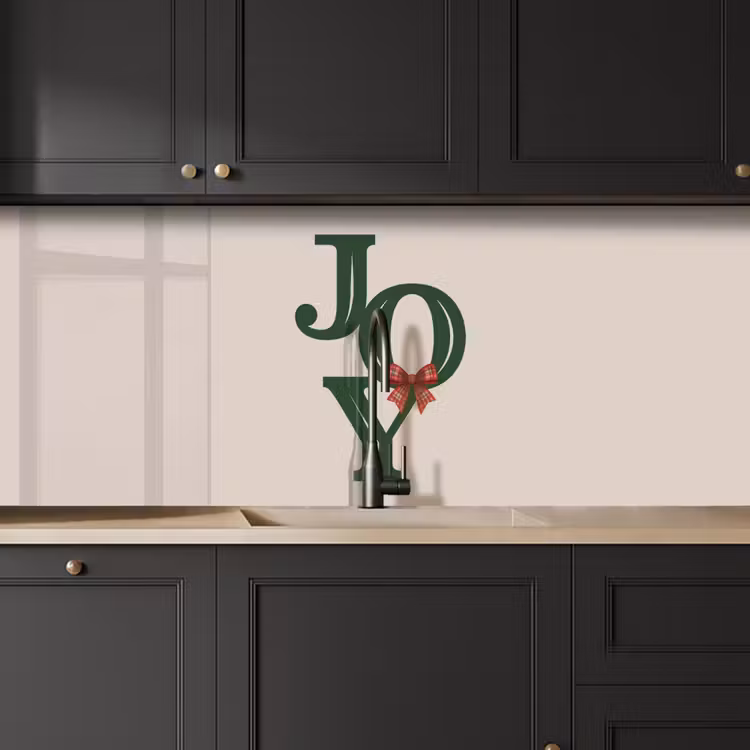 Keuken achterwand - Tekst - Kerst - Groen — 6