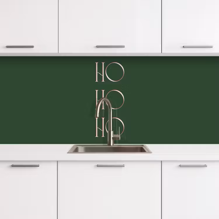 Keuken achterwand - Tekst - Kerst - Modern - Groen — 4