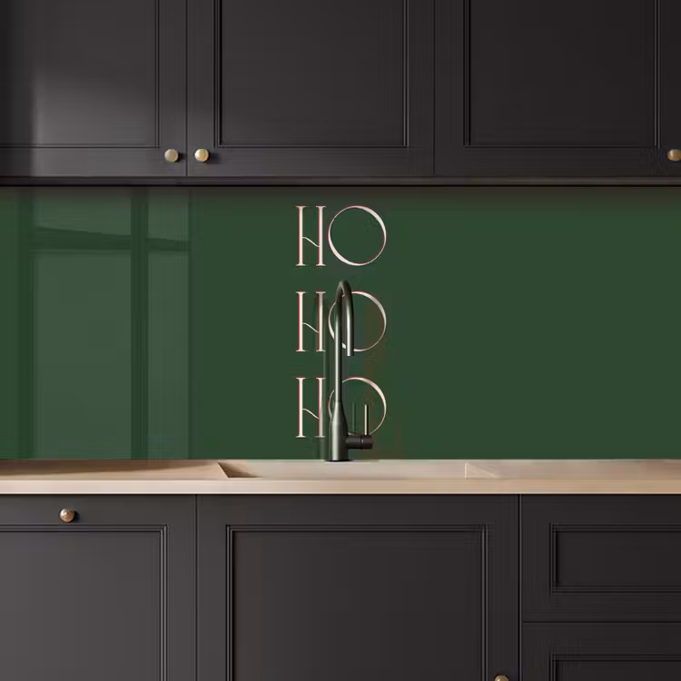 Keuken achterwand - Tekst - Kerst - Modern - Groen — 6
