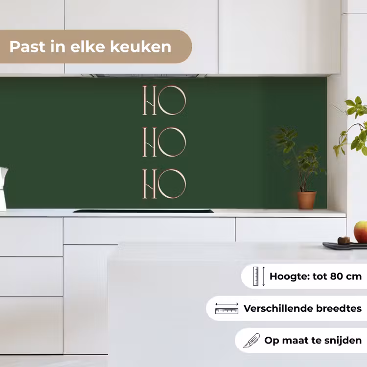 Keuken achterwand - Tekst - Kerst - Modern - Groen — 7