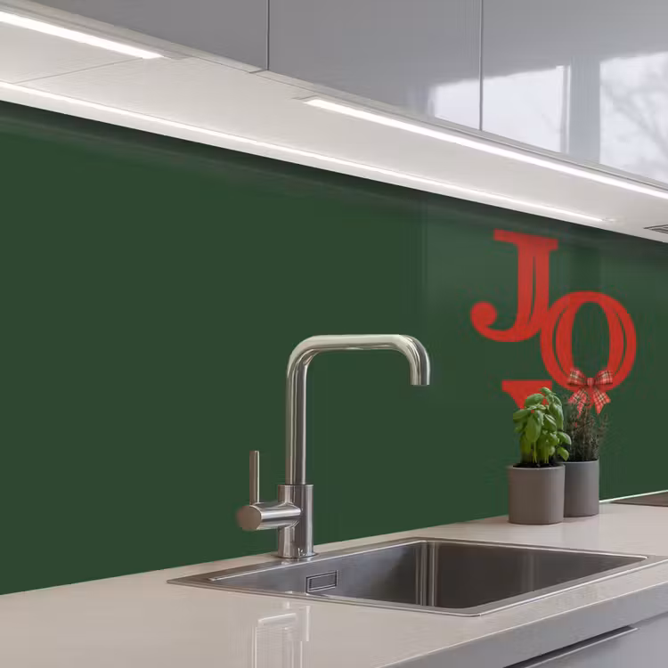 Keuken achterwand - Tekst - Kerst - Rood — 2