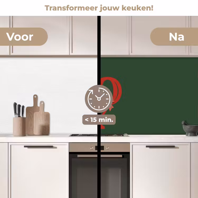 Keuken achterwand - Tekst - Kerst - Rood — 3