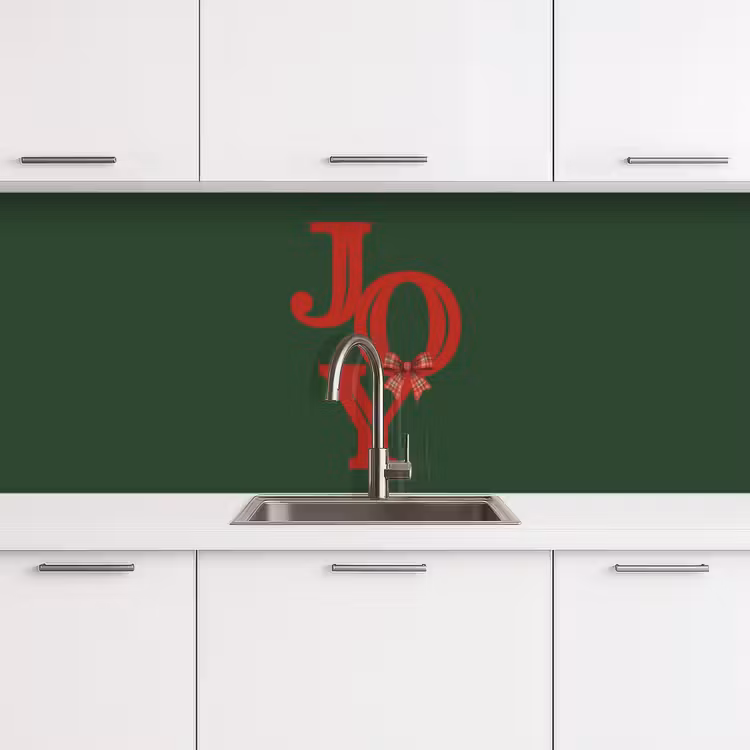 Keuken achterwand - Tekst - Kerst - Rood — 4