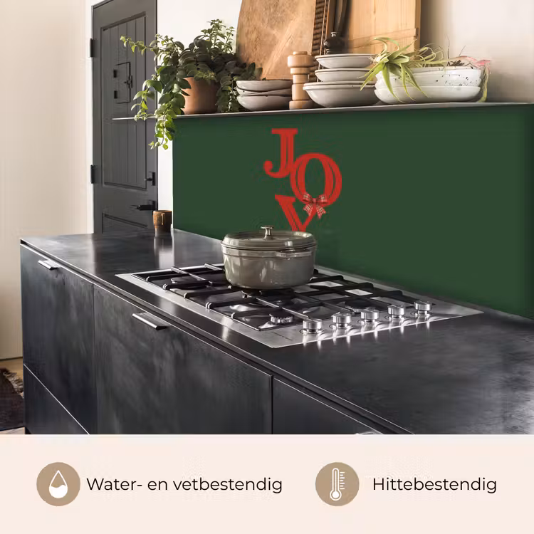Keuken achterwand - Tekst - Kerst - Rood — 5