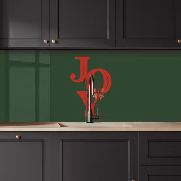 Keuken achterwand - Tekst - Kerst - Rood — 6