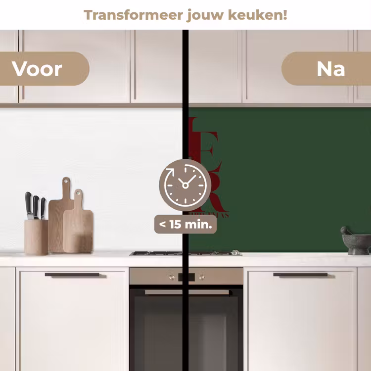 Keuken achterwand - Merry - Tekst - Groen - Kerst — 3