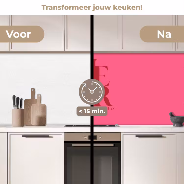 Keuken achterwand - Merry - Tekst - Kerst - Roze — 3