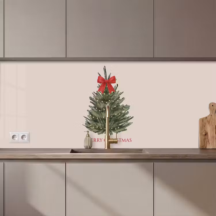 Keuken achterwand - Tekst - Kerst - Kerstboom — 1