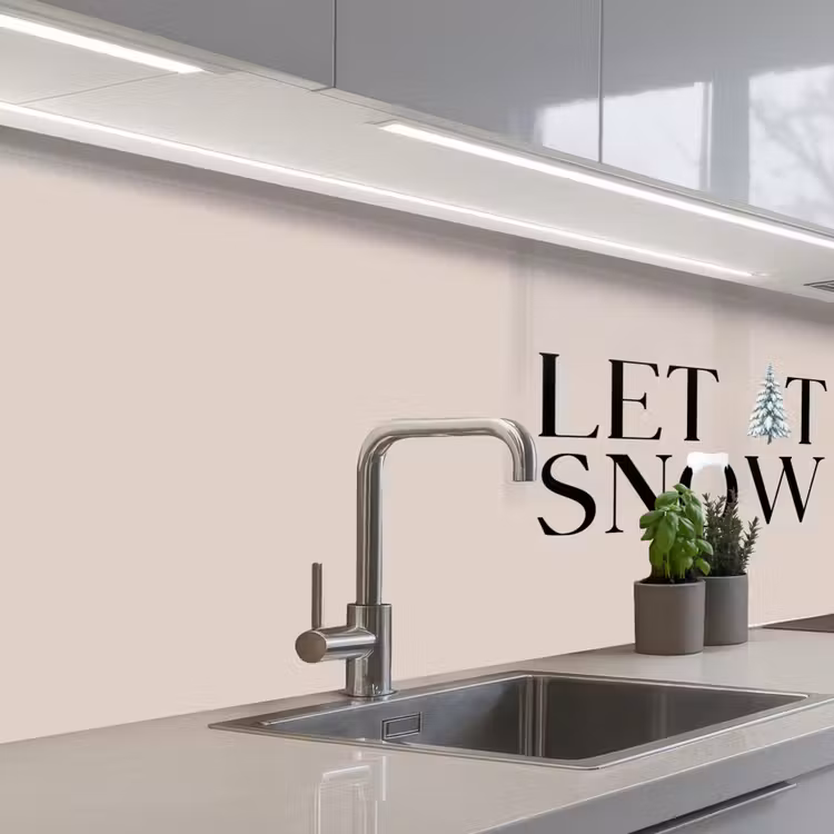Keuken achterwand - Tekst - Kerst - Sneeuw — 2