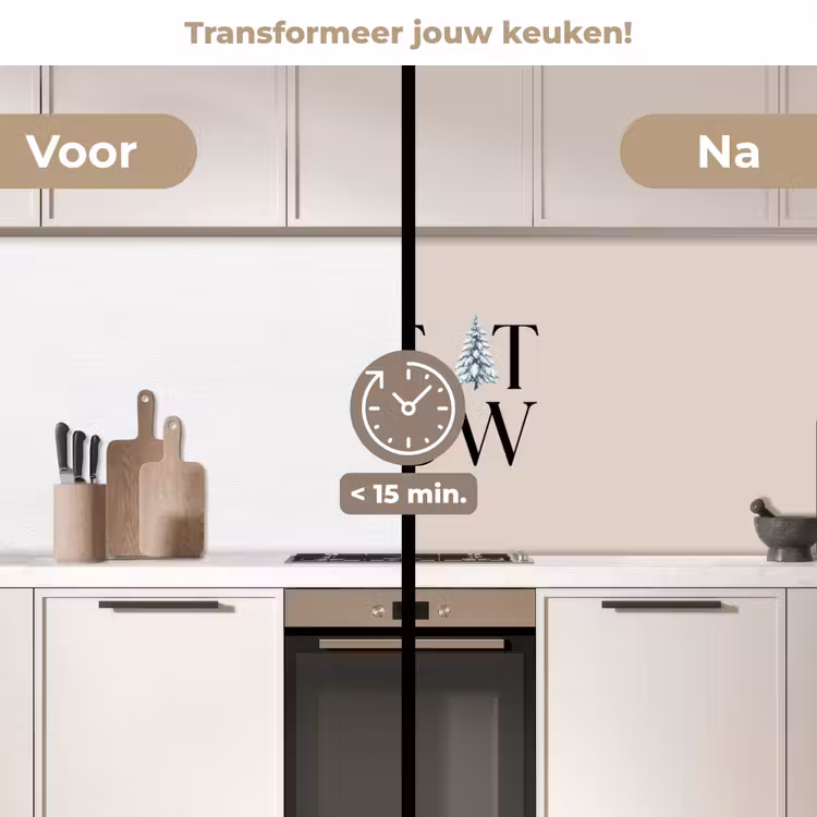 Keuken achterwand - Tekst - Kerst - Sneeuw — 3
