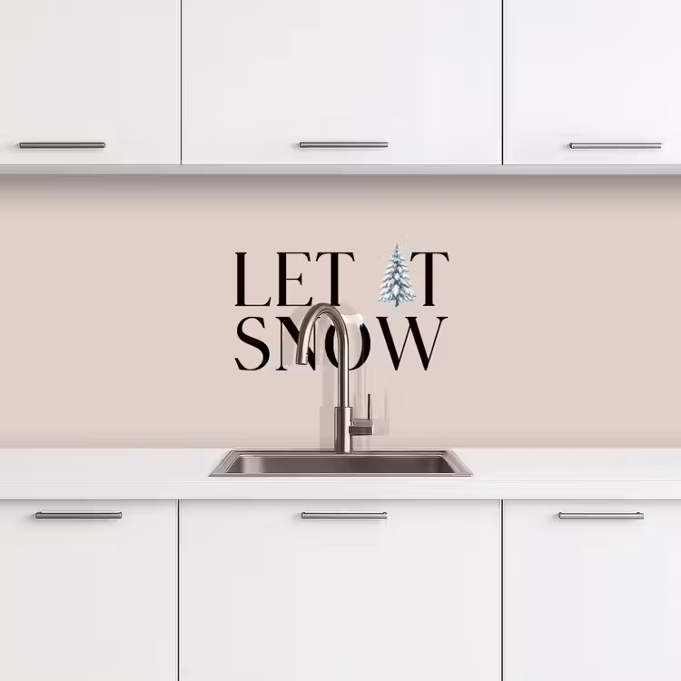 Keuken achterwand - Tekst - Kerst - Sneeuw — 4