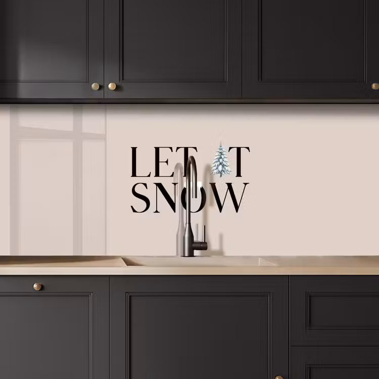 Keuken achterwand - Tekst - Kerst - Sneeuw — 6