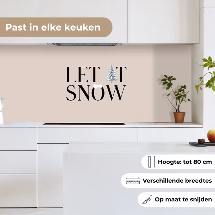 Keuken achterwand - Tekst - Kerst - Sneeuw — 7