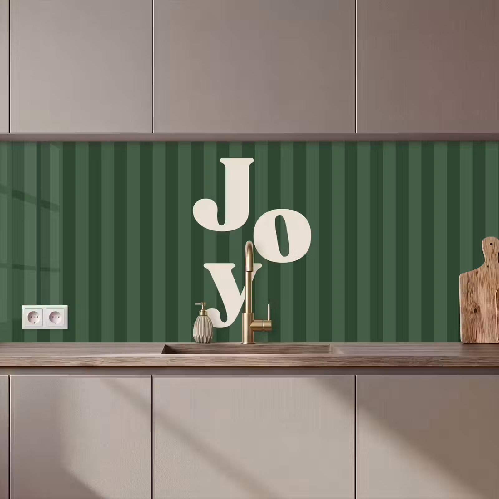 Keuken achterwand - Joy - Kerst - Tekst - Groen — 1