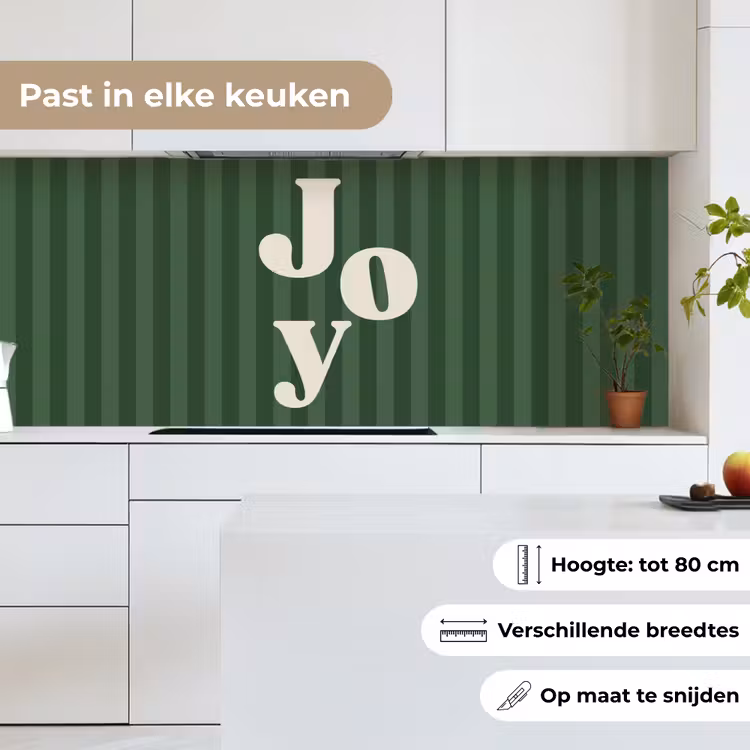 Keuken achterwand - Joy - Kerst - Tekst - Groen — 7