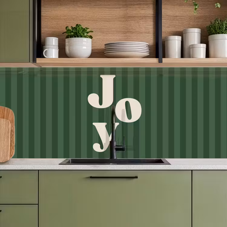 Keuken achterwand - Joy - Kerst - Tekst - Groen — 8