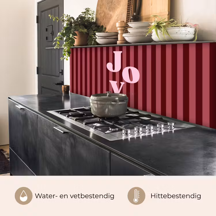 Keuken achterwand - Joy - Kerst - Tekst - Roze — 5